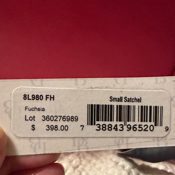 Dooney Bourke fuchsia leather satchel rare find! NWT! - Picture 6 of 11